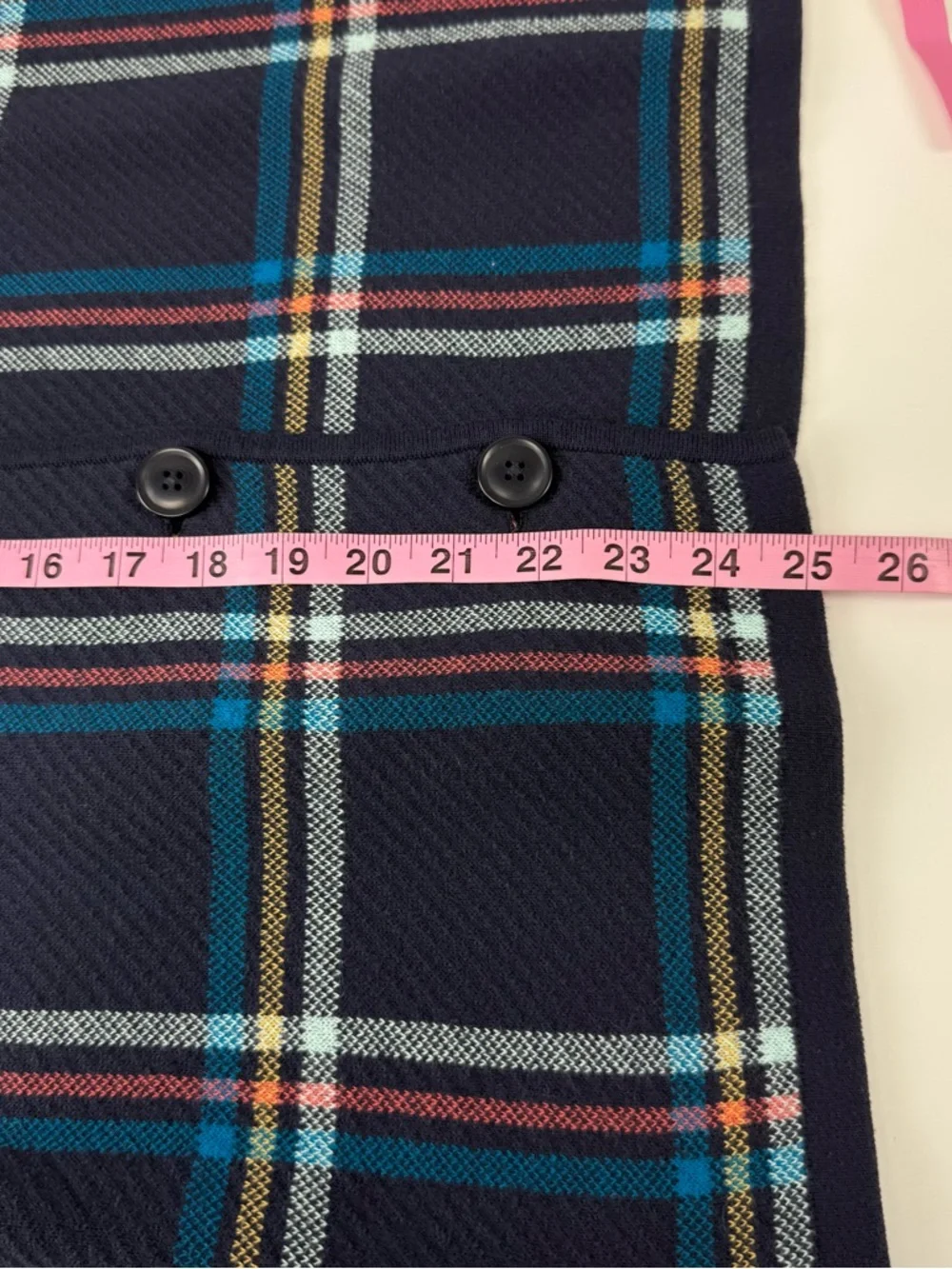Talbots Cardigan Sweater Womens Medium Blue Multicolor Plaid Buttons Knit NWT - Picture 7 of 9
